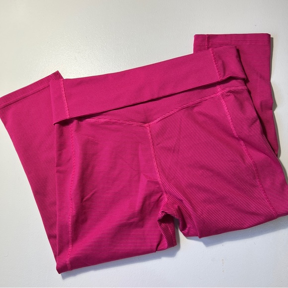 Nike Fold Over Top High Waistband Punk Yoga Workout Capris - Picture 4 of 8